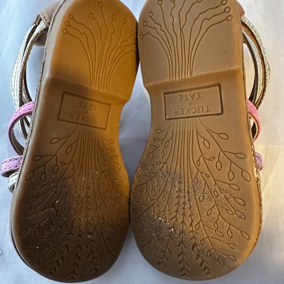 Tucker & Tate  Toddler Marissa Sandals Back Zipper, Multi Metallic Size 7 NEW - Picture 5 of 5